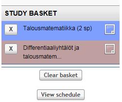 Collect a schedule based on study implementations Instead of searching for automatic schedules or group schedules, you can also put together your schedule by collecting study implementations into a