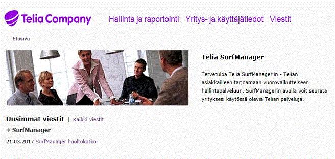 SurfManagerin etusivulta pääset Cid Manageriin kahdella vaihtoehtoisella tavalla (ks. kuva 3 alla): 1.