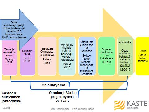 Vuonna 2013 alkaneen verkostoitumisen ja suunnittelun jälkeen toteutettiin Omniassa ja Variassa erilaisia työpajoja (Liite 3) asiakasymmärryksen kartuttamiseksi.