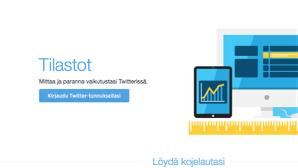 twitter-analytiikkatyökalu Vinkki: Twitterin oma