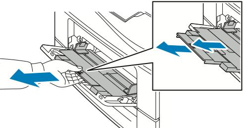 Paperit ja muu tulostusmateriaali Paperin asettaminen ohisyöttöalustalle Ohisyöttöalustalla voidaan käyttää monenlaista paperia.