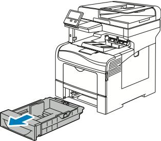 Paperit ja muu tulostusmateriaali 6. Säädä leveysrajoittimia niin, että ne koskettavat paperin reunoja. 7. Vahvista pyydettäessä paperin koko, tyyppi ja väri.