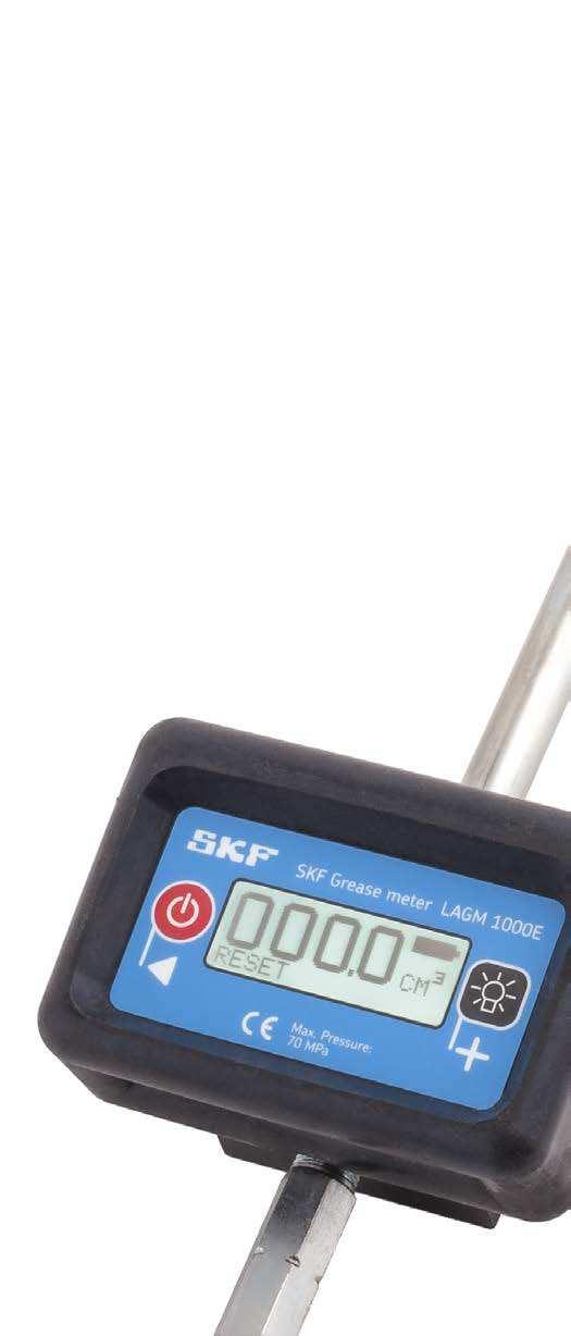 Luotettavaan rasvamäärän mittaukseen Rasvamittari SKF LAGM 1000E Käytettäessä esim. rasvapuristinta laakerin sisään menevän rasvan määrään vaikuttaa monta tekijää.