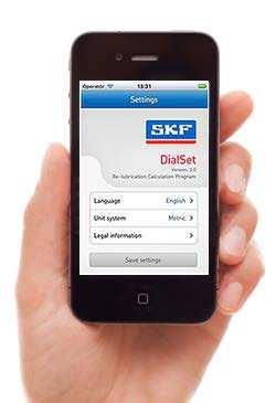 Nopea työkalu jälkivoiteluvälien laskemiseen SKF DialSet DialSet on laskentaohjelma, jonka avulla jälkivoiteluvälien ja oikean rasvamäärän määrittäminen on helppoa.