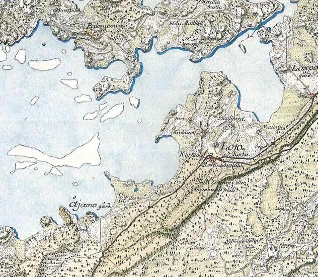 2. Lähtötietoja 2.1 Kaavoitus- ja maankäytön historiaa rannoilla Historiallisissa kartoissa ennen 1900- lukua rannoille sijoittuvat Ojamon kartano ja sinne vienyt tie. Mm.