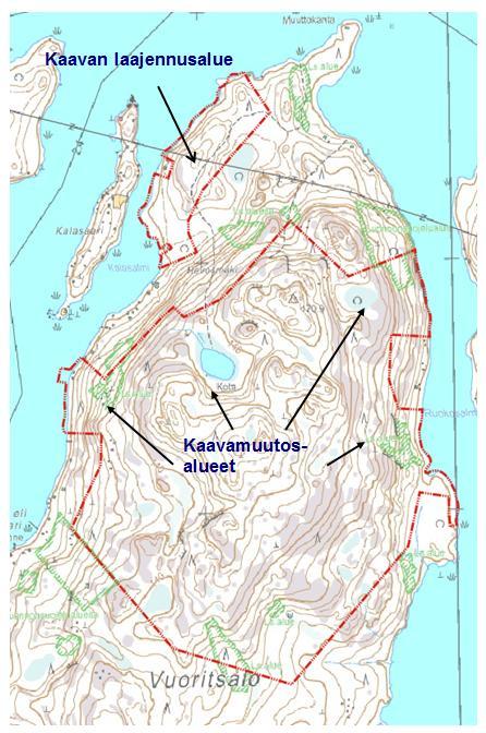 3 Kuva: Suunnittelualueen rajaus. 1.