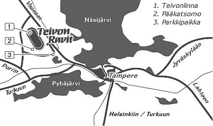 Teivolla ei ole omaa perinteistä katuosoitetta, joten lähiosoitteena toimii Teivon Ravirata tai Teivon