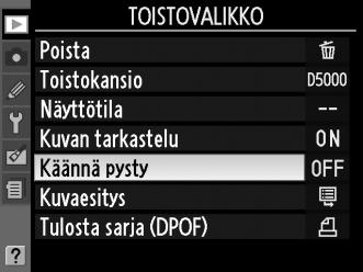 4 Siirrä kohdistin valittuun valikkoon. Siirrä kohdistin valittuun valikkoon painamalla 2. 5 Korosta valikon kohta. Korosta valikon kohta painamalla 1 tai 3. X 6 Tuo vaihtoehdot näkyviin.