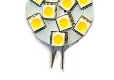 LAMPUT / LED-LAMPUT LED poltin G4, 1,8W 180lm, 12V AC/DC, WW, 9kpl SMD5050, Ø27mm, mahtuu