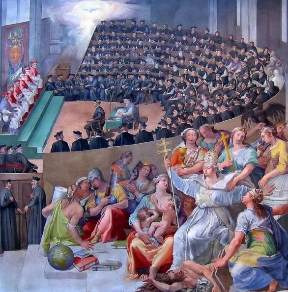 Trenton kirkonkiroukset Katolisen kirkon Trenton kirkolliskokous vuosina 1545-1563 oli vastareaktio protestanttiselle liikkeelle.