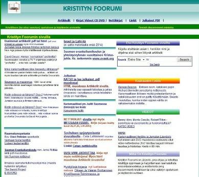 Kristityn Foorumi www.kristitynfoorumi.fi Pohjois-Pohjanmaan Kristus-päivä Raahessa la 24.1.2015 Paikka: Pattijoen seurakuntakoti, Koulutie 9 Yleisaiheena: Sana rististä on Jumalan voima 12.