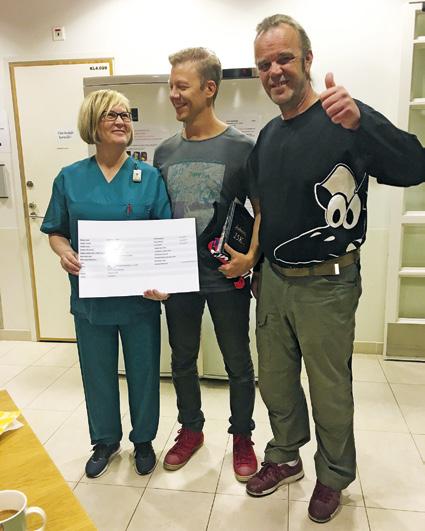 Kalamies ei unohda Joulun alla Mika Vornasen luotsaama Haukikoira oy huutokauppasi tuotepalkintopaketin, jonka tuotto ohjattiin yhdistyksen kautta osastolla oleville lapsille.
