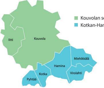 12 3. KOUVOLAN SEUTUKUNTA JA ALUEEN TALOUDELLINEN KEHITYS Kouvolan seutukunta sijaitsee Etelä-Suomen läänissä Kymenlaakson maakunnassa. Kouvolan seutukunnan muodostavat kaksi kuntaa; Kouvola ja Iitti.