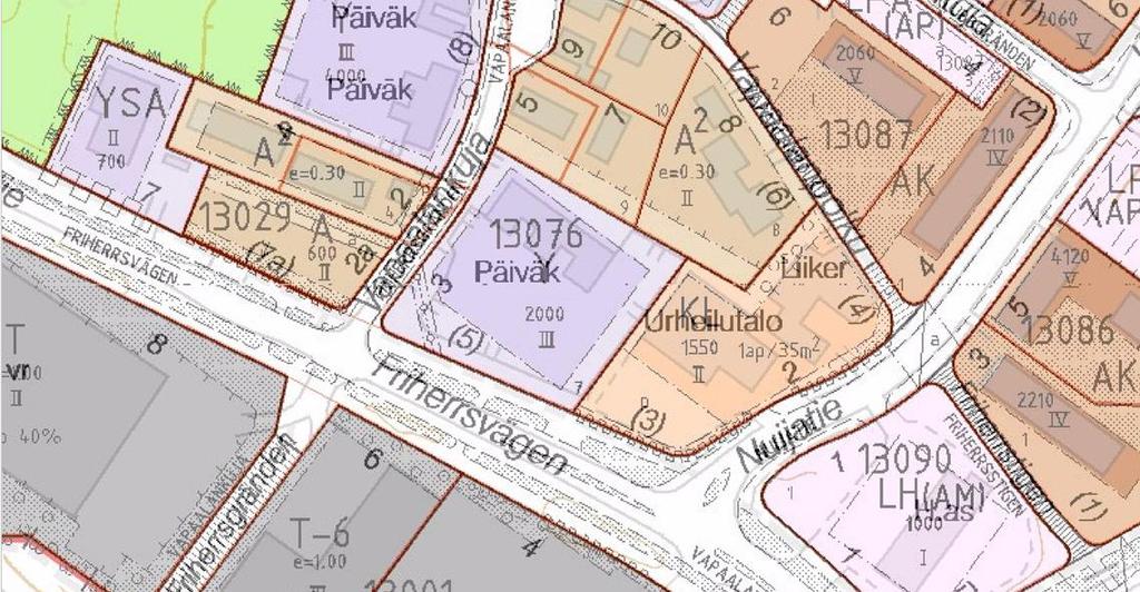 Osallistumis- ja arviointisuunnitelma nro 002345, 5.4.2017 sivu 4 Asemakaava Ote ajantasa-asemakaavasta Asemakaavan muutosalue on osoitettu ympäristöministeriön 30.10.