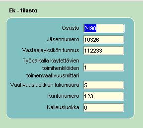 2 Kenttien määritykset Fivaldissa 2.1 Tilastointivuosi (Vuosi) Vuosiluku tulee aineistoon nelinumeroisena ilmoituksen tulostuksen tilastointivuosi valinnan perusteella. 2.2 Tilastointikuukausi (Kuuk) Tilastoaineiston kuukausi ilmoitetaan kaksinumeroisena.