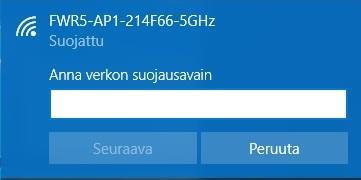 1 Klikkaa tietokoneen näytön (oikeassa alakulmassa olevaa) WLAN-kuvaketta: 2 Valitse