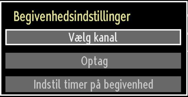 Blå knap (Næste dag): Viser programmerne for næste dag. Numeriske Taster (Spring): Springer til den foretrukne kanal direkte via numeriske taster.