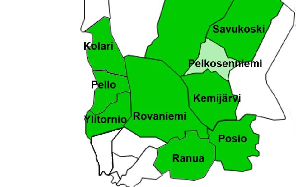 koulu Rovaniemi, Sinettä: koulu Rovaniemi, Vanttauskoski: Siula Savukoski: kunnan virastotalo Sodankylä: kirjasto Utsjoki: kunnan virastotalo