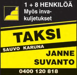 Sauvon-Kemiöntie 16 Käy tykkäämässä, niin pysyt kärryillä P. 050 331 8642 www.