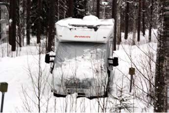 . legendaarinen solifer 450 Arctic Kakkosasuntona matkailuauto Koti Mikkelissä. Onneksi lämpoä riittää talvipakkasillakin.