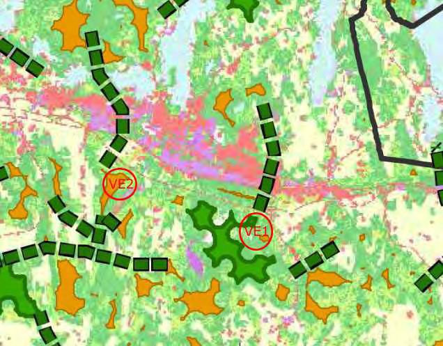 Ekologiset yhteydet YVA selostus, tiivistelmä (korjattu, alleviivaukset Tieokas) Erityisesti Nastolan nauhataajaman alueella Pietarinradan, valtatien ja taajaman ylittäviä eteläpohjoissuuntaisia