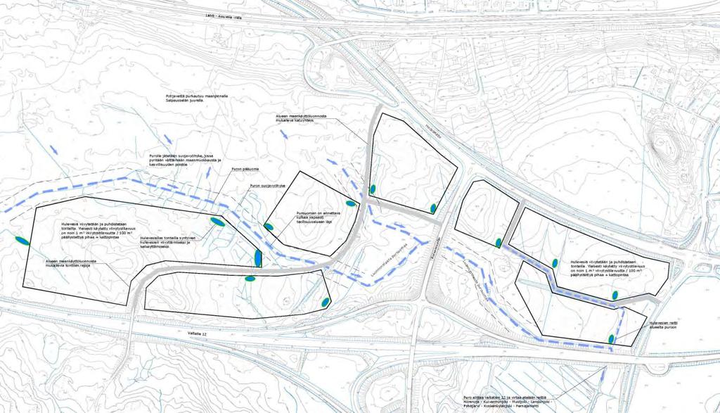 Lakeassuonpuron teollisuusalue HENKILÖASEMA Lakeassuonpuron teollisuusalue, tonttien sijoitus ja vesien johtaminen Kuivannolle.