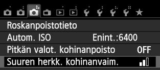 3 Kohinanpoiston asetuksetn Kohinanpoisto suurella ISO-herkkyydellä Tämä toiminto vaimentaa kuvan kohinaa.