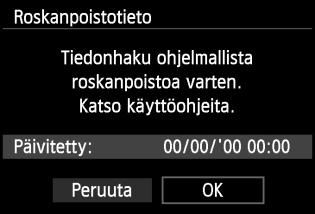 Roskanpoistotiedon avulla pölytäplät voi poistaa automaattisesti Digital Photo Professional -ohjelmistossa (mukana, s. 364).