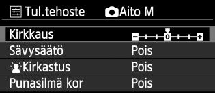 wtulostaminen e Tulostustehosteiden säätäminen Valitse sivun 284 vaiheessa 4 tulostuksen tehoste. Kun <e>-kuvake näkyy kirkkaana kohdan <z> vieressä, paina <B>painiketta.