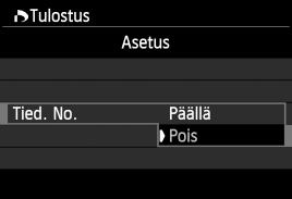 2 Valitse [Asetus]. Valitse [Asetus] ja paina sitten <0>painiketta.