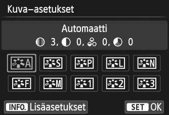 Pikaopas Kuvan tallennuslaatu Valitse [z1: Kuvan laatu] ja paina sitten <0>-painiketta. Valitse kuvan laatu <U>-painikkeella ja paina sitten <0>-painiketta.