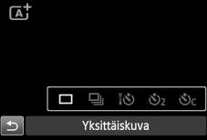 Q Kuvaustoimintojen pikavalinta Voit valita ja asettaa kuvaustoimintoja suoraan LCD-näytössä. Tätä kutsutaan pikavalintanäytöksi. 1 Paina <Q>-painiketta.