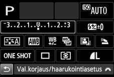 52) tulevat näkyviin. Muuta asetusta kääntämällä <6>valitsinta Luovat kuvaustilat 3 Ota kuva. Ota kuva painamalla laukaisin pohjaan asti.