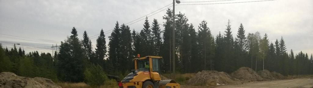 betonimurske pölisi jonkin verran tiivistystyön ja ajoneuvoliikenteen