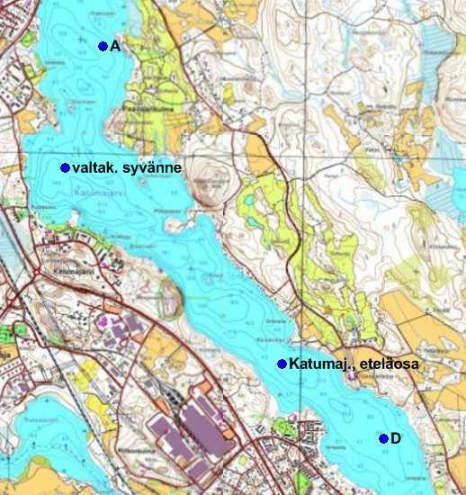 män pinnassa (490 µg/l), mutta yllätten sen väheni pohjaa kohden (380 µg/l). Kaikki liukoinen typpi tuntui olevan täällä käytössä.