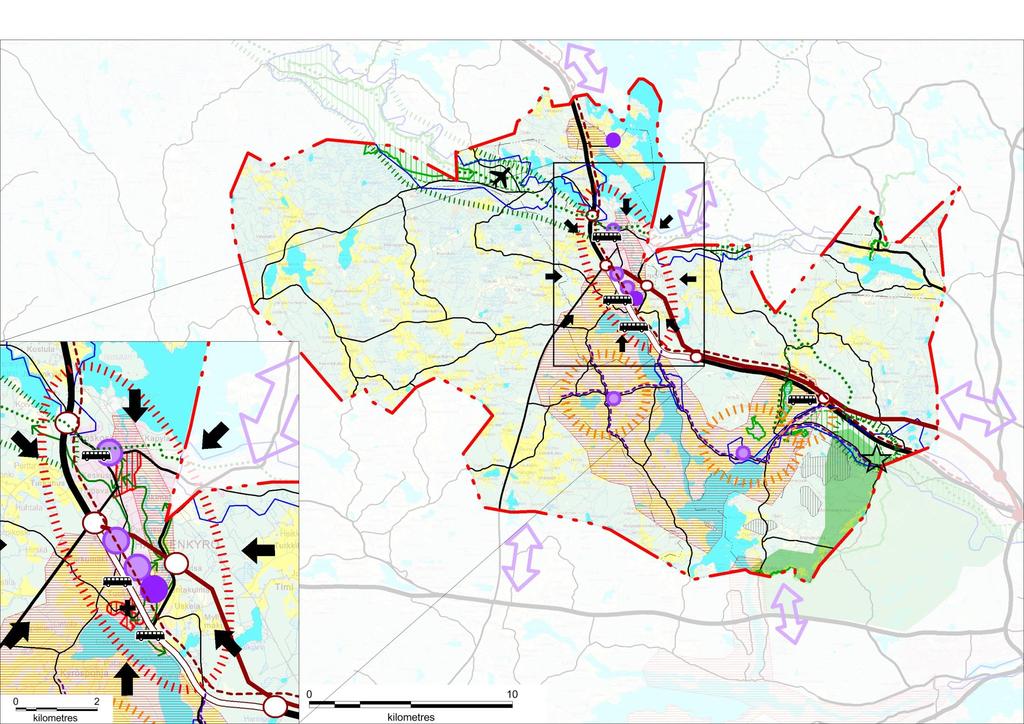 2. Kaavakartta Ikaalinen Ylöjärvi Ylöjärvi/ Tampereen seutu kilometriä kilometriä Sastamala Strateginen