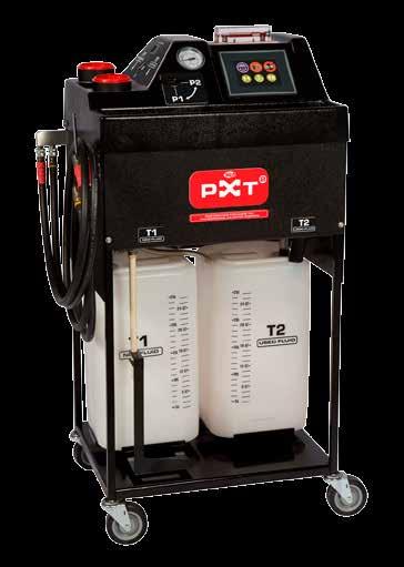 BG PXT 2 -huoltolaite BG PXT 2 Automaattivaihteisto-, ohjaustehostin- ja peräöljyn vaihtoon ja puhdistukseen tarkoitettu laite. Laitteen avulla voidaan öljy vaihtaa 100%.