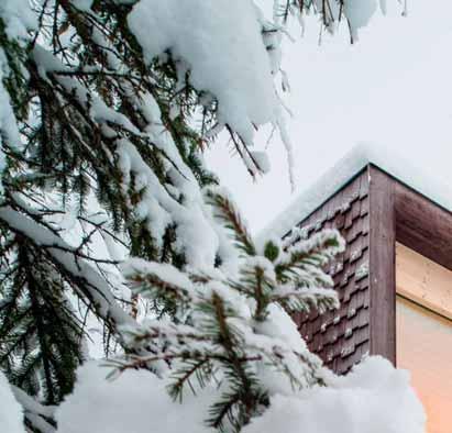 Arctic TreeHouse Hotel tuo metsän ja revontulet iholle Käpylehmistä innoituksensa saaneet sviitit sulautuvat pohjoiseen luontoon.