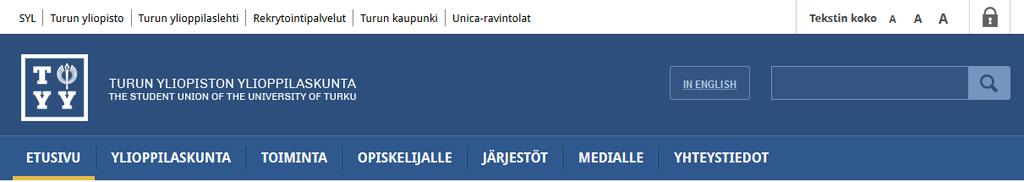tyy.fi Järjestöjen yhteystiedot Uutiset Blogit Palvelut