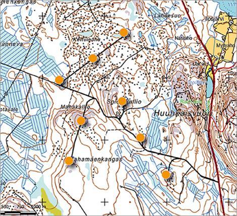 4.6 Tuulivoima 4.6.1 Nykykäyttö Pihtiputaan alueella ei tällä hetkellä ole tuulivoiman tuotantoa. 4.6.2 Lisäysmahdollisuudet Pihtiputaalla yksi tuulivoimalle mahdollinen alue on Ilosjoki noin 10 km