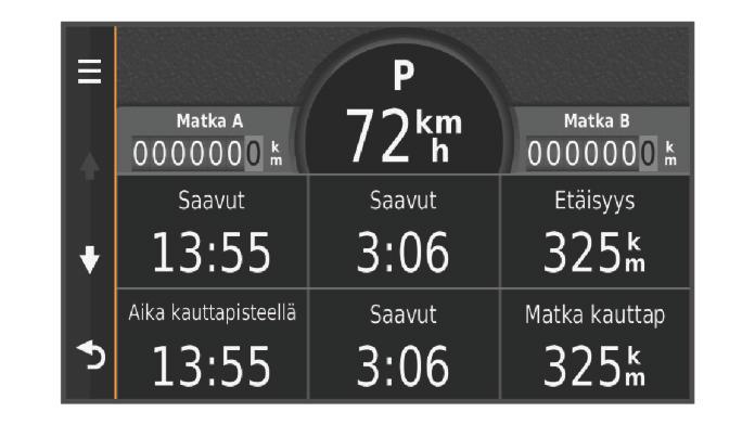 Voit kiertää tietyn matkan päästä reitistä tai kiertää tietyt tiet. Tämä on hyödyllistä, jos reitillä on rakennustyömaita, suljettuja teitä tai heikot tieolosuhteet.