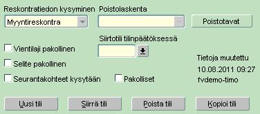 Automaattikirjaukset Tällä toiminnolla tehdään automaattisesti lisä- tai jatkokirjauksia tileille tulleista tapahtumista.