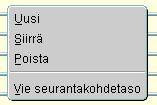 Nimi voidaan tallentaa tarvittaessa kolmella kielellä. Poista painike (tai Alt-P) poistaa valitun laskentakohteen.