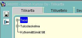 Pääsääntöisesti taseen vastaavaa puolen tilit ovat ykkösalkuisia ja vastattavaa puolen tilit kakkosalkuisia.