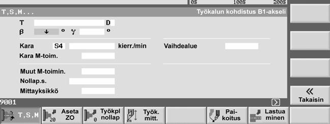 8 Työskentely B-akselilla 01/2008 8.6 Työkalun valinta käsikäyttöä varten 8 8.