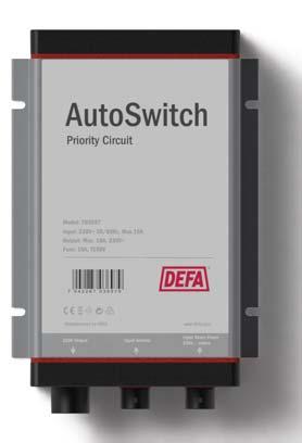 Tuotteet - AutoSwitch AutoSwitch AutoSwitch on automaattinen kytkeytymisrele, jota käytetään ajoneuvoissa tai veneissä joissa on 2 erillistä 230 V -virtalähdettä.