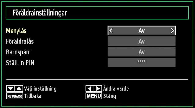 Systemspråket (System Language ) anger språket i menyerna. Ljudspråket (Audio Language) används för att välja ljudspår för en kanal.