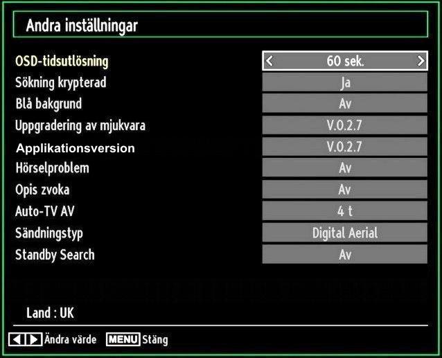 Datum/tid överst på menylistan ändras i överensstämmelse med den valda tidszonen. Ändringar sparas automatiskt. Tryck på MENU för att gå ur.