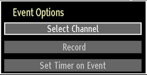 (Search): Displays Guide Search menu. SUBTTL: Press SUBTITLE button to view Select Genre menu. Using this feature, you can search the programme guide database in accordance with the genre.