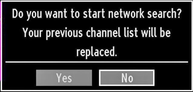 If you start Digital Aerial scan process, automatic scanning will start. You can press MENU button to cancel. If you start Digital Cable scan process, the following screen will be displayed.